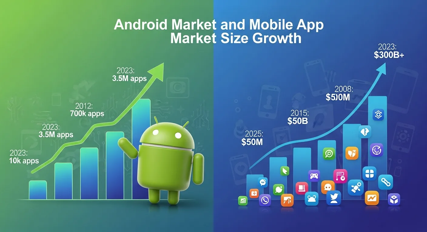 Android Market and Mobile App Market Size Growth
