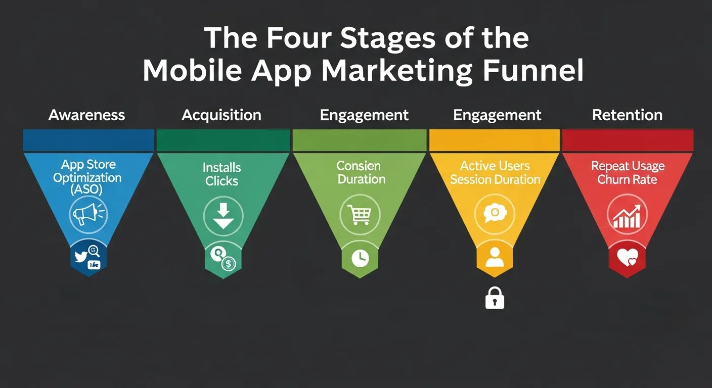 The Four Stages of the Mobile App Marketing Funnel 