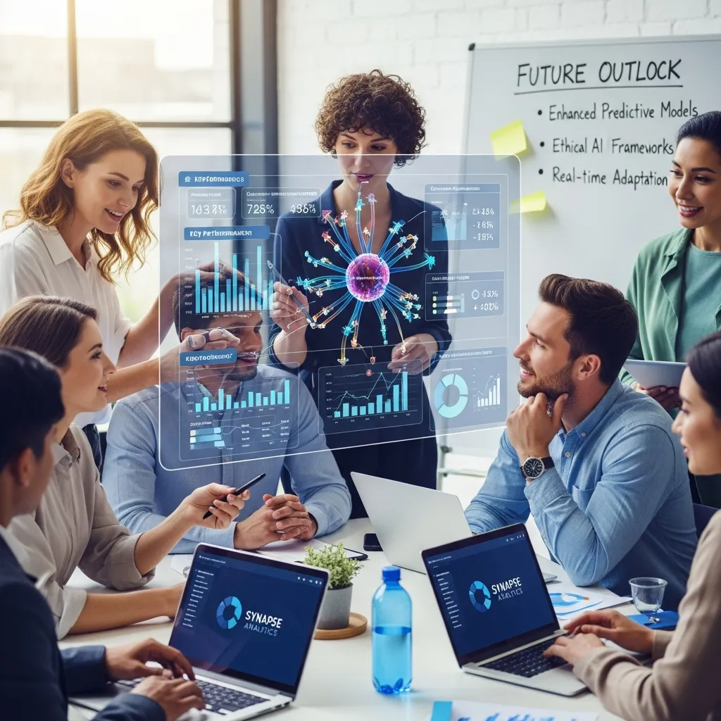 Dashboard displaying AI personalization metrics like engagement, conversion rates, and predictive analytics for future growth